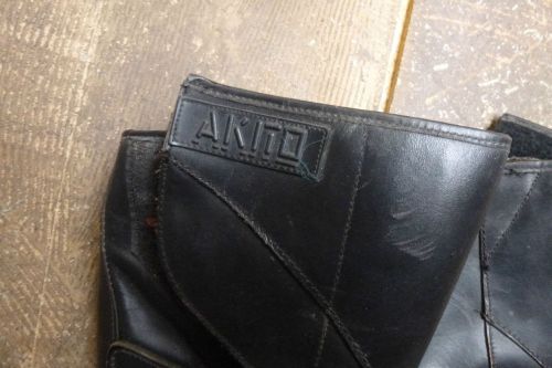 Adult motorcycle leather boots shoes size 44 akito