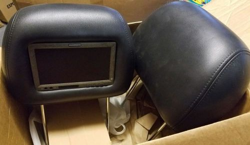 Hummer h2 headrest with tv lcd monitors pair dual 2003-2009 oem