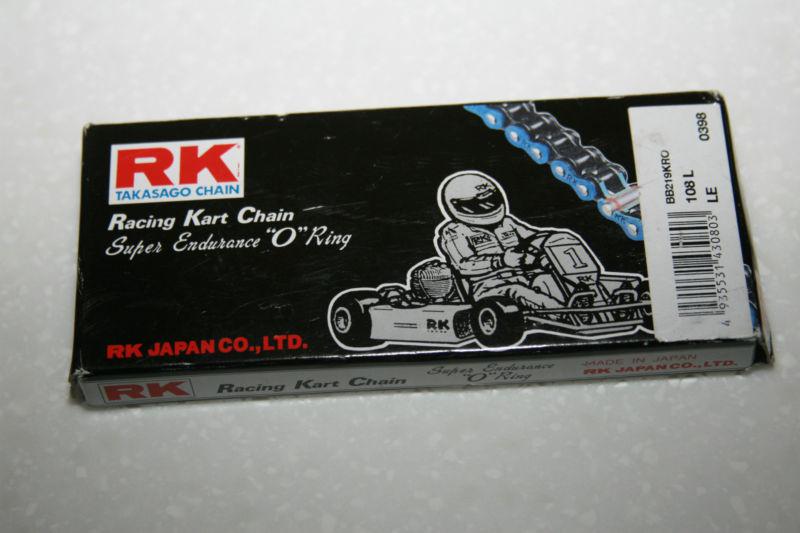 Rk takasago chain bb219kro-108l (blue) kart racing super endurance "o" ring new