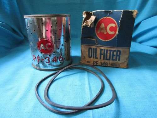 Ac vintage oil filter pf 346 metal canister new old stock