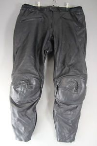 Hein gericke leather biker trousers + ce protectors: waist 40in/inside leg 32in