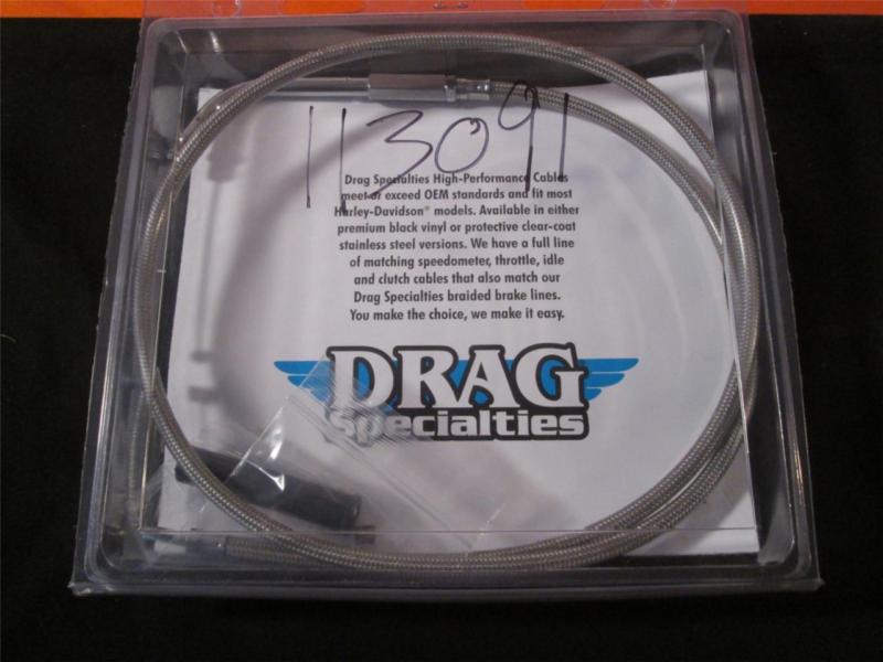 Drag specialties stainless braided throttle cable 39.5 p#0650-0298