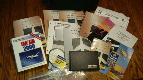 Jeppesen private pilot manuals, study guides, exams, carry bag plus more