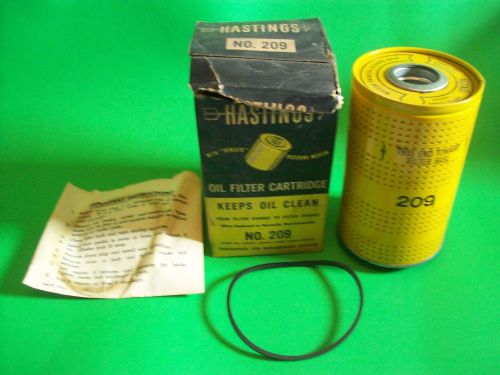 Vintage hastings oil filter cartridge no. 209 1956 &amp; 1957 chevrolet v-8 ~ nos