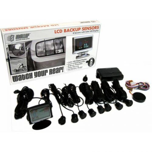 Front and rear 8 sensor back up sensor system with lcd display gasser parts