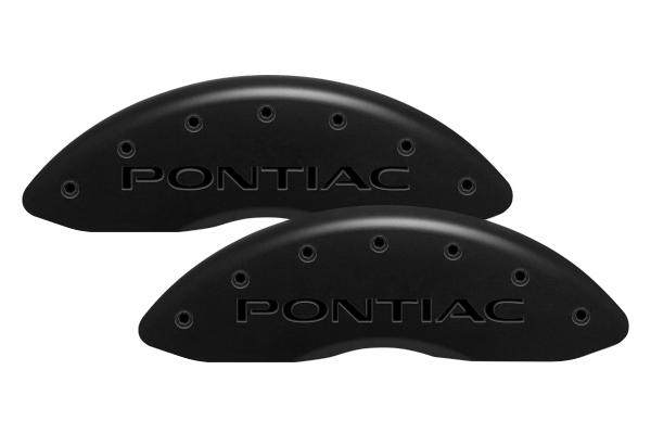 Mgp 14026-s-pon-bm pontiac caliper covers full set black engraved pontiac/arrow