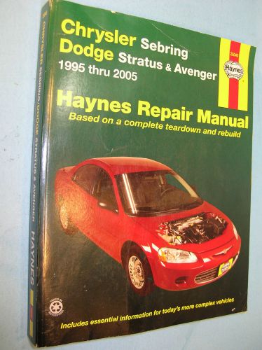 1995 thru 2005 chrysler sebring &amp; dodge stratus/avenger haynes repair manual