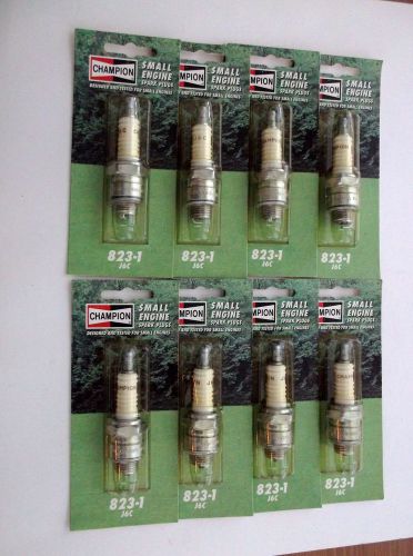 8 new in package genuine champion small engine spark plugs # j6c, 823-1