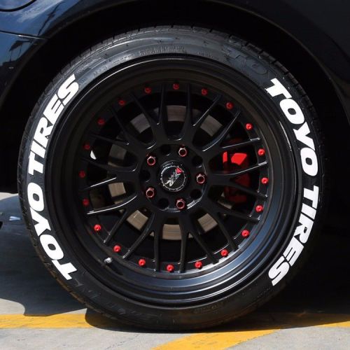Toyo tires - white tire lettering -  1.5&#034; for 17&#034; 18&#034;  wheels (4 decals)