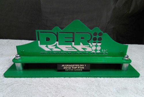 Jr dragster custom steel green trophy 6 pds 14&#034;x4&#034;x6&#034; very awesome!