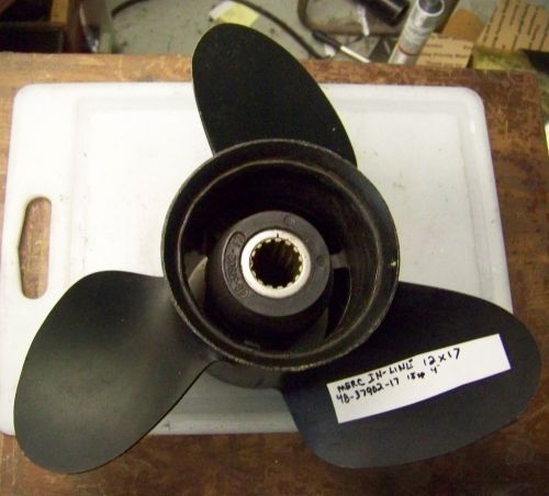 Mercury  aluminum 3-blade propeller 12 x 17  48-37902-17 fits in line motors
