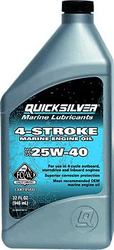 Mercury / quicksilver 92-8m0078619 oil 4 cycle quart 25w 40