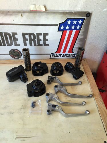 Harley davidson hand controls, master cylinder, levers grips switch housings lot