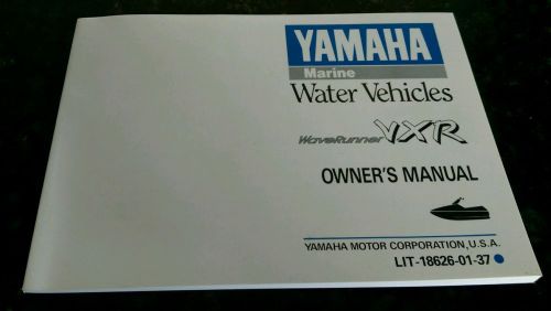 Yamaha water vehicle waverunner vxr owners manual lit-18626-01-37