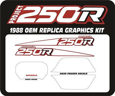 Honda 250r trx250r oem reproduction replica graphics kit 1988 88