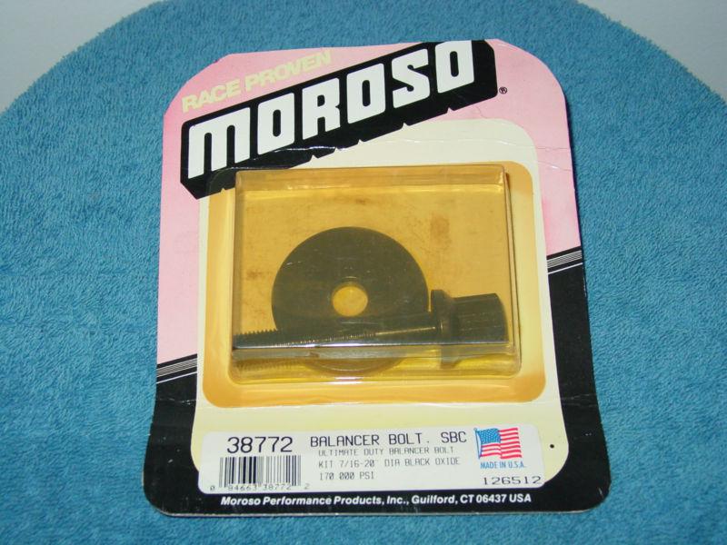 Moroso racing products sbc premium quality chromoly balancer bolt & washer kit 