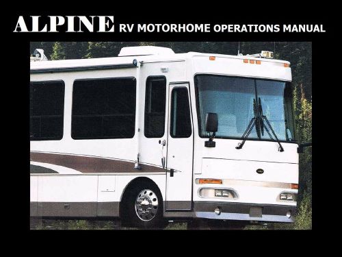Alpine motorhome operations manuals 310pg for rv select service &amp; repair
