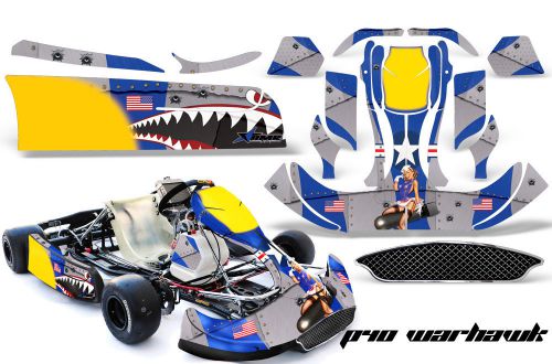 Amr racing graphics crg na2 kart wrap new age sticker decal kit warhawk blue