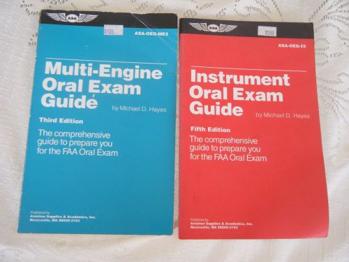 2 asa oral exam guide books &#034;instrument oral exam &#034; &amp; &#034;multi-engine oral exam&#034;