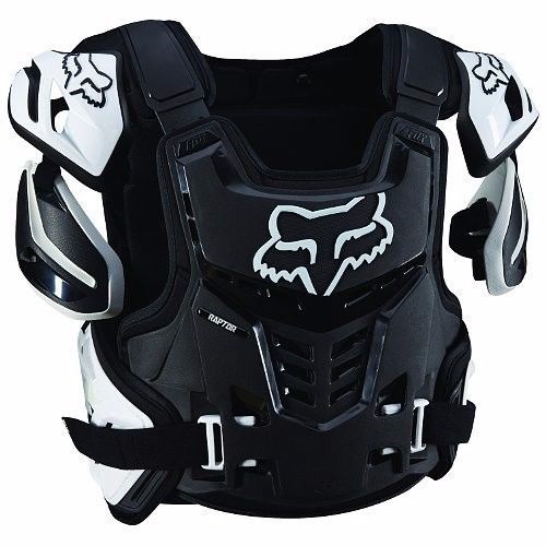 2016 fox racing raptor ce black and white adult chest protector l/xl