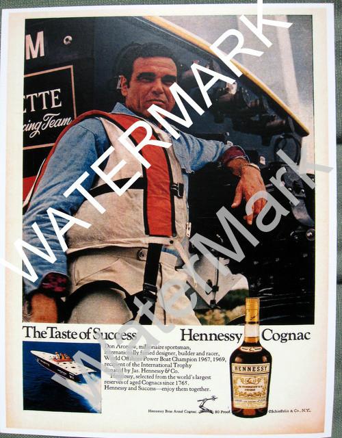 1960's rare vintage don aronow photo ad ~ cigarette donzi boat builder 