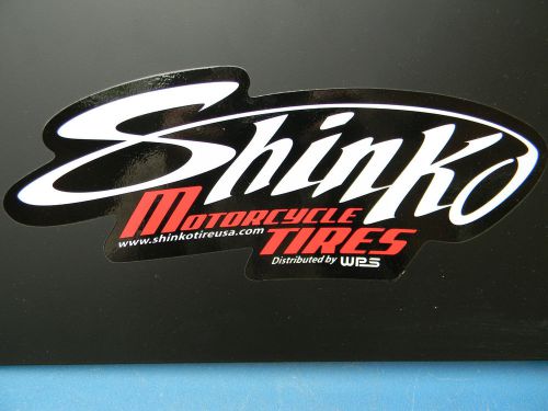 Vintage metal sign new old stock shinko motorcycle tire display nos sign never