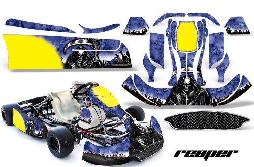 Amr racing graphics crg na2 kart wrap new age sticker decal kit reaper blue
