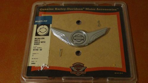 Harley-davidson bar shield wing medallion  91745-02