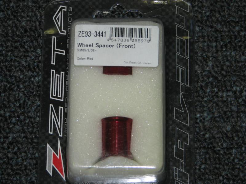 Zeta front red anodized wheel spacer kit suzuki rm 85 2002-2012 ze93-3441