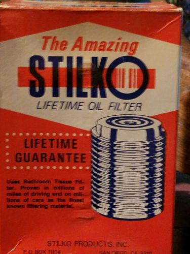 Stilko, lifetime oil filter, cast aluminum, nos in original box with paperwork.