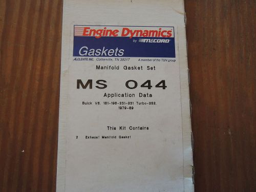 Mccord engine dynamics ms044 exhaust manifold gasket set for gm 181-196-231-252