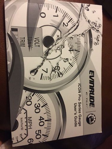 Evinrude icon pro series gauge users guide