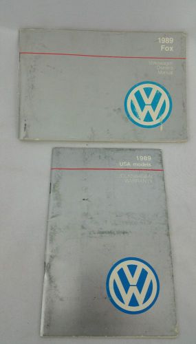 1989 vw volkswagen fox factory owners manual guide books brochure volkswagon