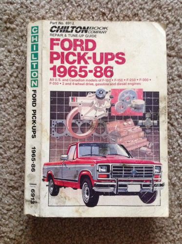 Chilton&#039;s repair &amp; tune-up guide #6913 ford pick-ups 1965-866