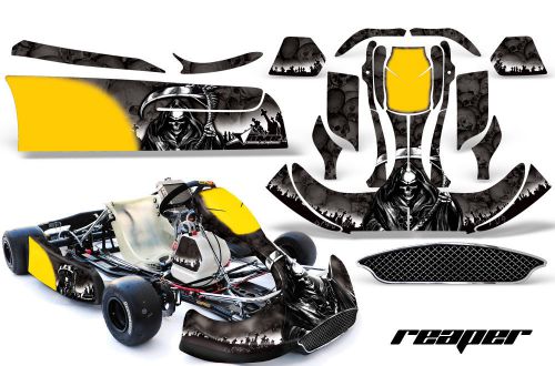 Amr racing graphics crg na2 kart wrap new age sticker decal kit reaper black