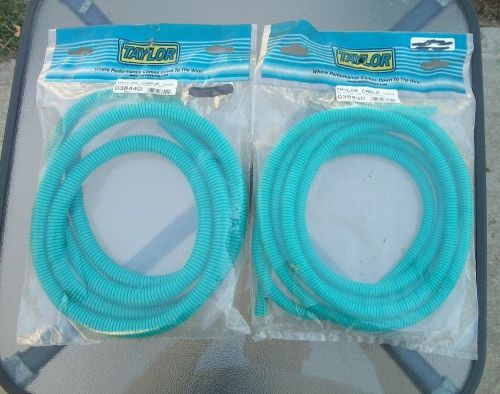 Taylor split loom,convoluted tubing,teal,wire cover, 1/2 and 3/8s, 2 pack lot