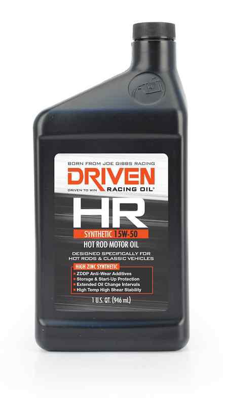 Driven hr 15w-50 high zinc synthetic hot rod oil