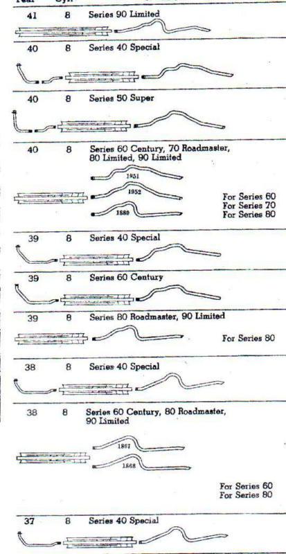 1931-1932 buick 60 series exhaust system, aluminized 