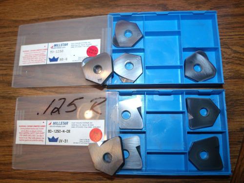 Millstar bd-1250-n-08 or to-1250  bb-8 carbide inserts 5 total new drilling bits