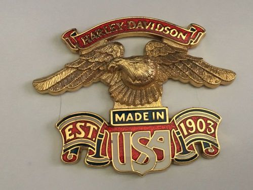 Harley davidson oem sissy bar emblem badge eagle made in usa softail 99000-77 fx