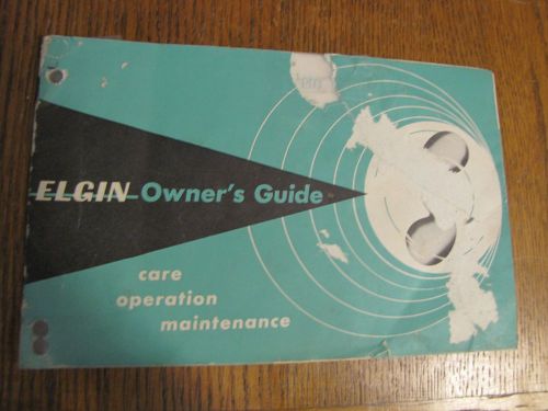 Elgin outboard motor brochure, owners manual