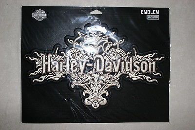 Harley davidson artsy embroidered patch &gt;10 inches!