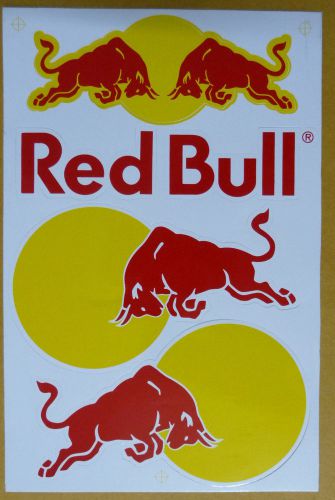 Bull racing red decal set stickers atv motocross transparent bg 2 sheets a4 size