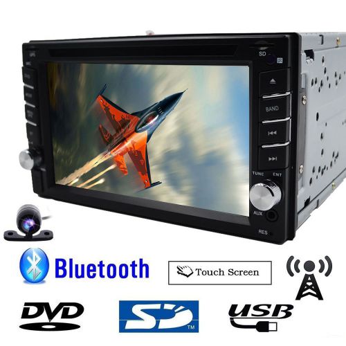 Backup camera+double 2 din 6.2&#034; in dash stereo car dvd cd player bluetooth radio