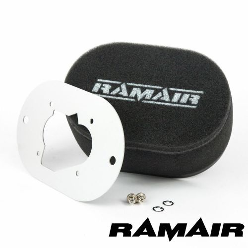 Ramair performance carb foam air filter baseplate weber 32/34 dmtr 100mm bolt on
