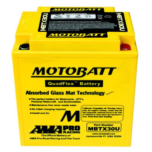 Motobatt mbtx30u powersports battery for harley-davidson fl, flh touring &amp; more