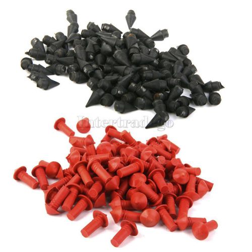 160pcs black plastic red rubber plugs motorcycle wheel tire repair tool kit