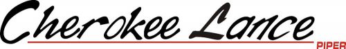 Piper cherokee lance aircraft logo decal/sticker 3&#039;&#039;h x 17&#039;&#039;w!