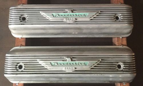 Original ford thunderbird y block finned valve covers.