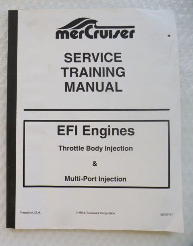 Mercury mercruiser service training manual - efi engines - used